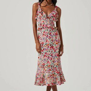 ASTR The Label Wildflower Cutout Midi Dress